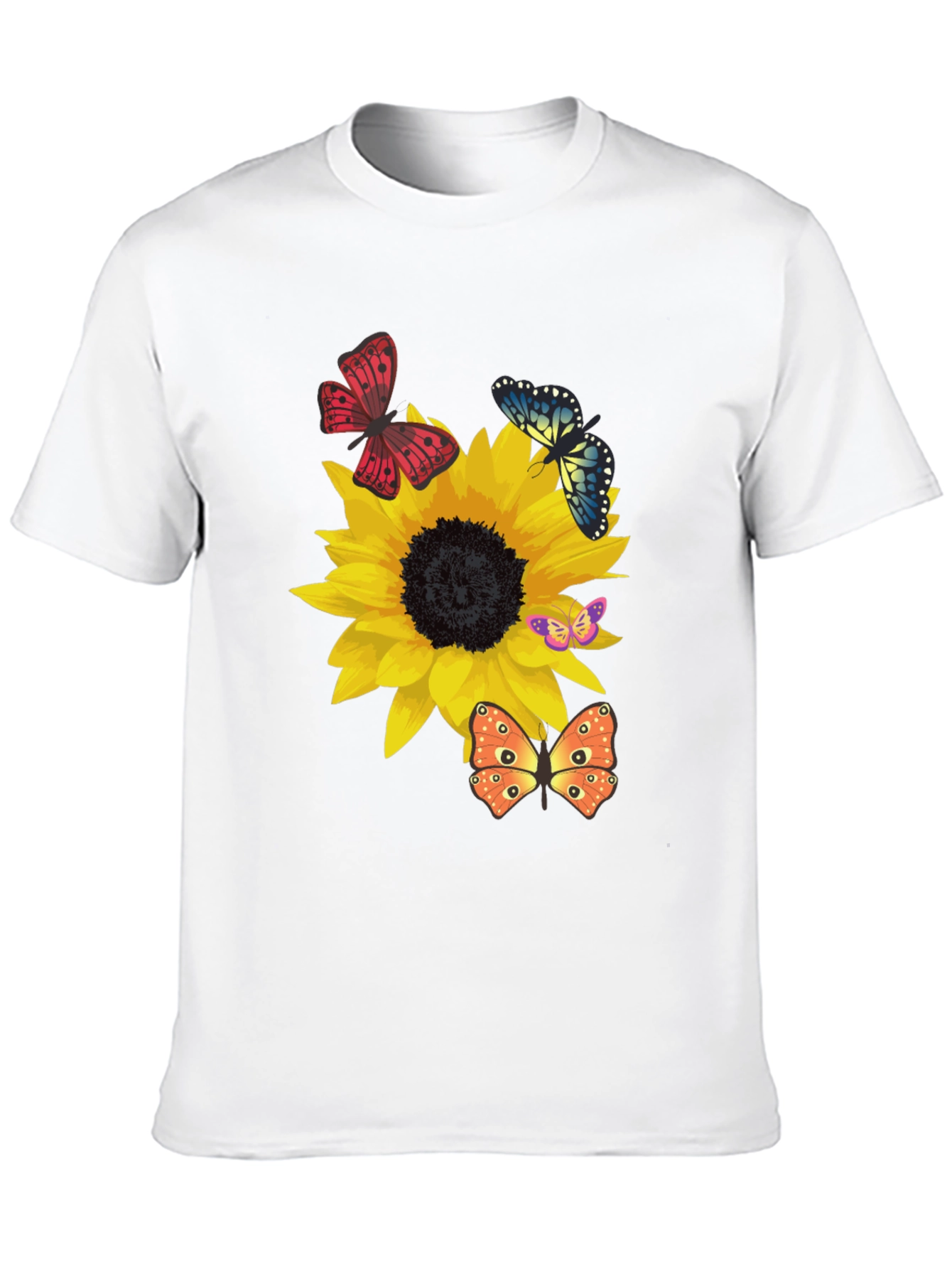 Sunflower & Butterfly Graphic Tee