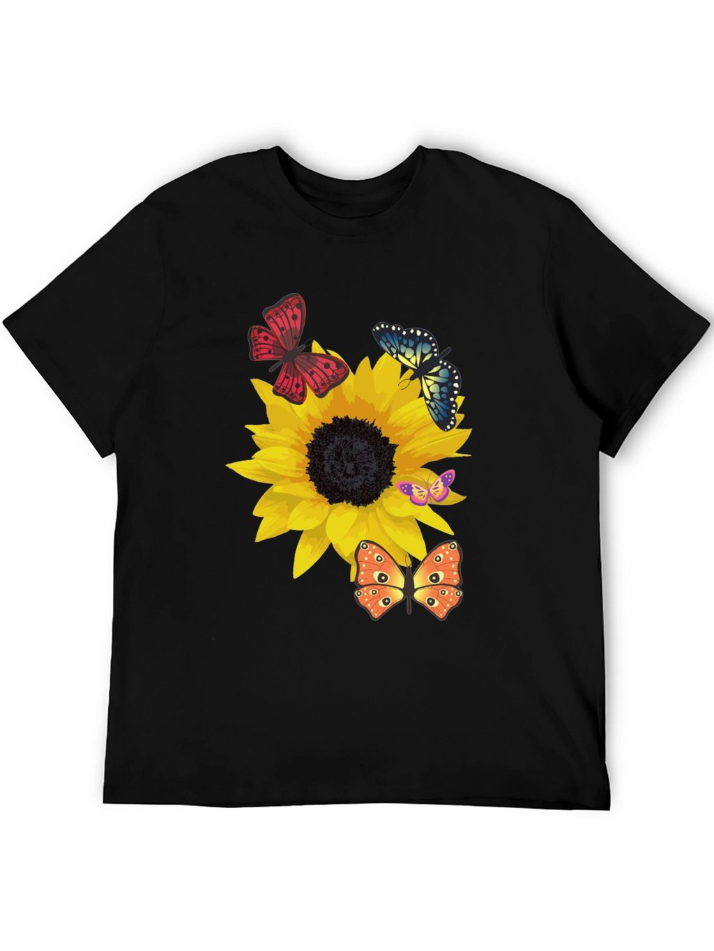 Sunflower & Butterfly Graphic Tee