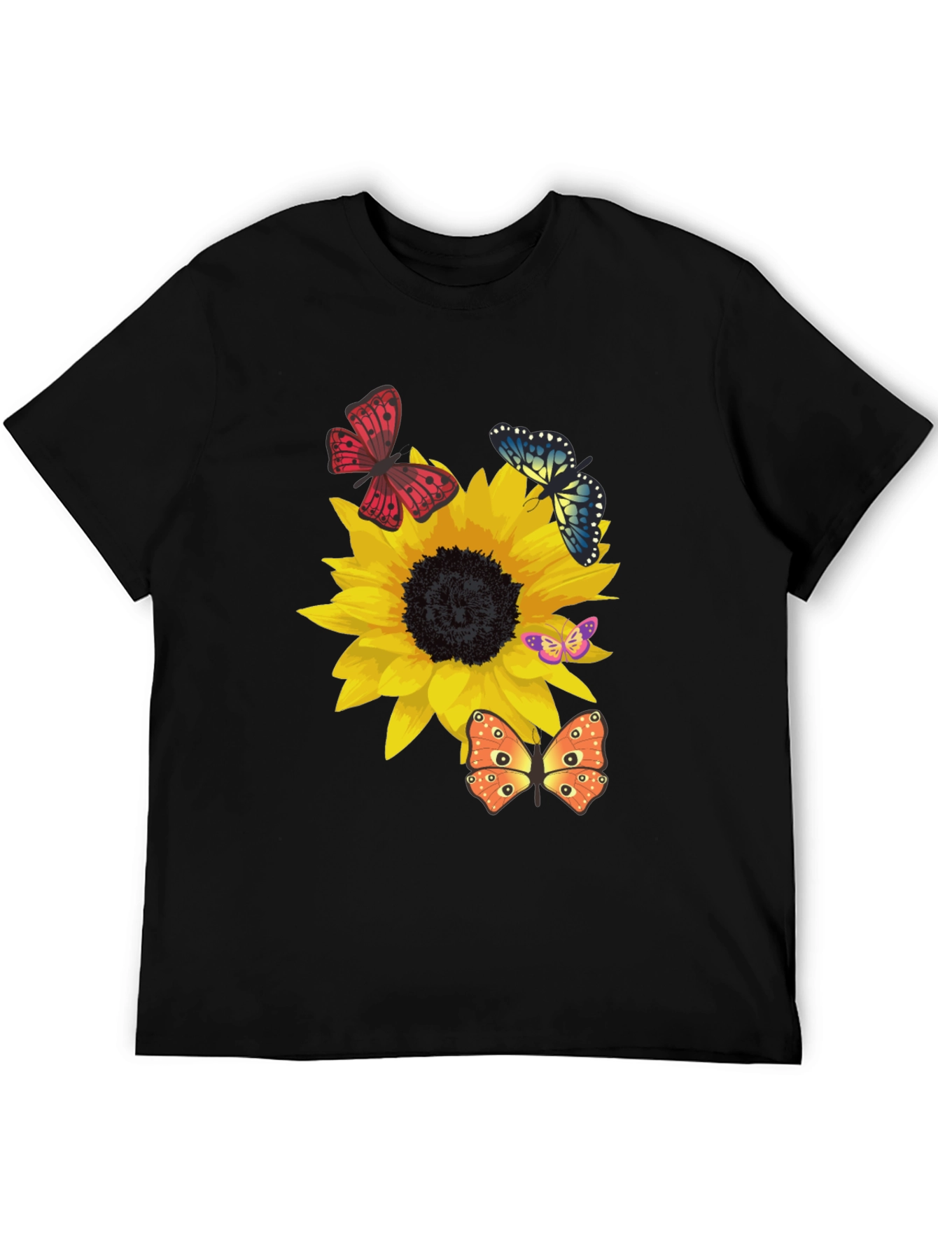 Sunflower & Butterfly Graphic Tee