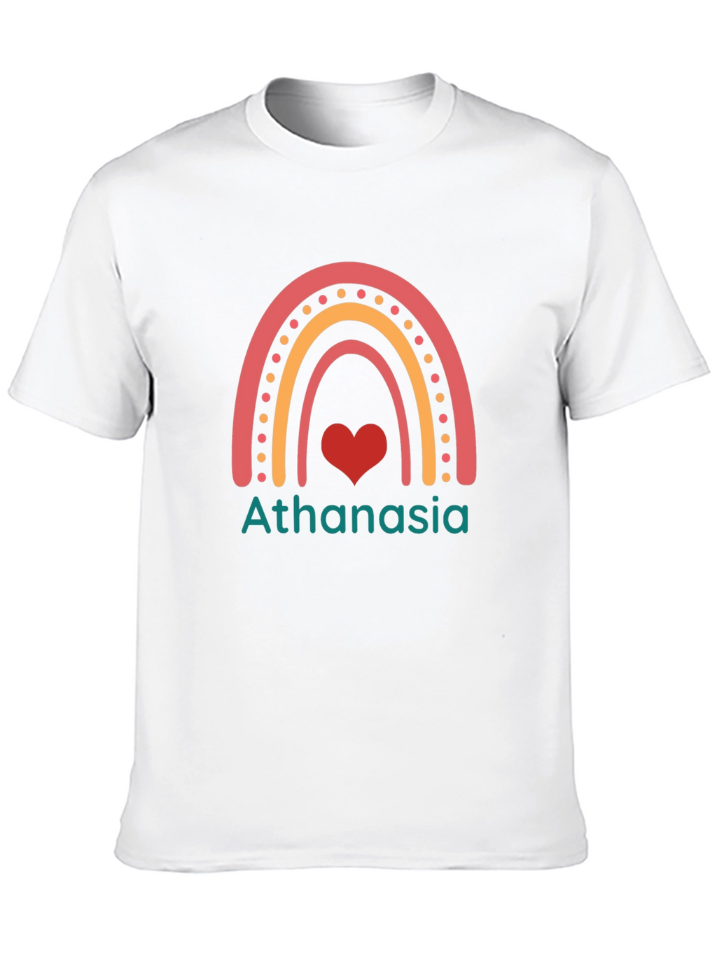Athanasia Rainbow Heart Graphic T-Shirt
