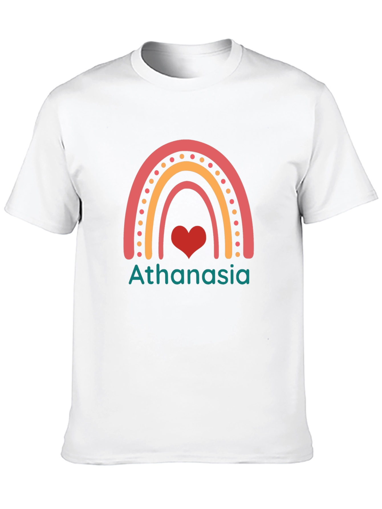Athanasia Rainbow Heart Graphic T-Shirt