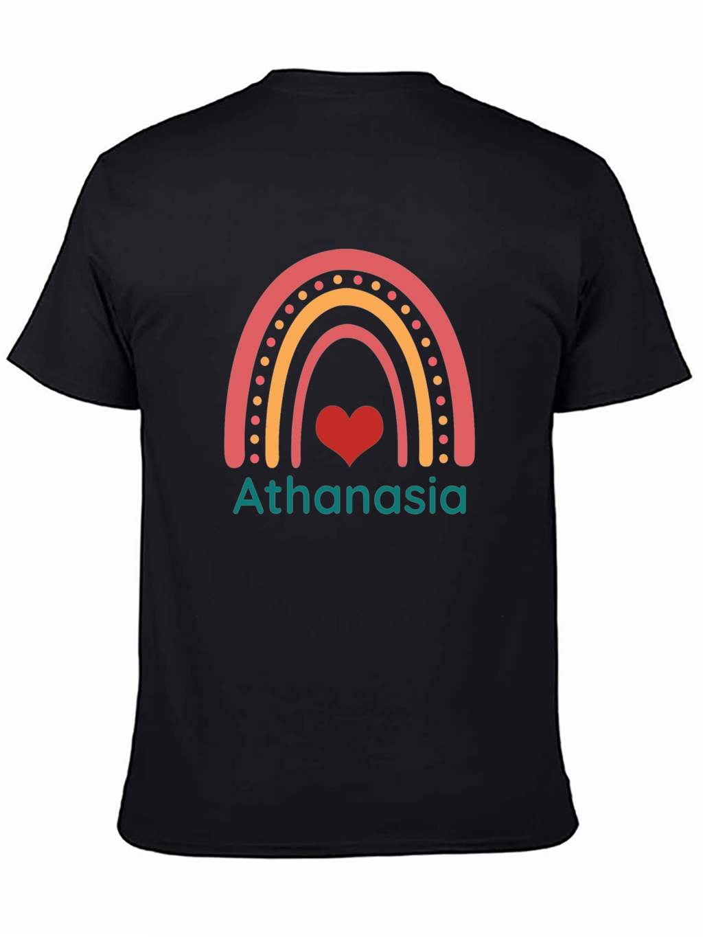 Athanasia Rainbow Heart Graphic T-Shirt