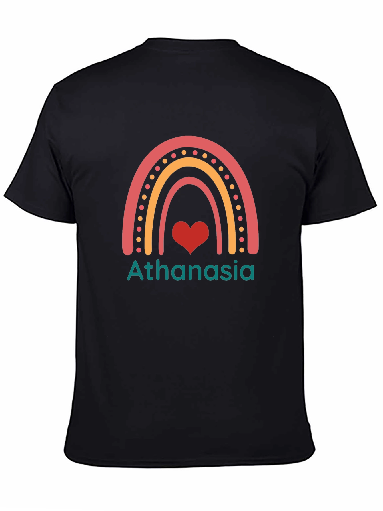 Athanasia Rainbow Heart Graphic T-Shirt