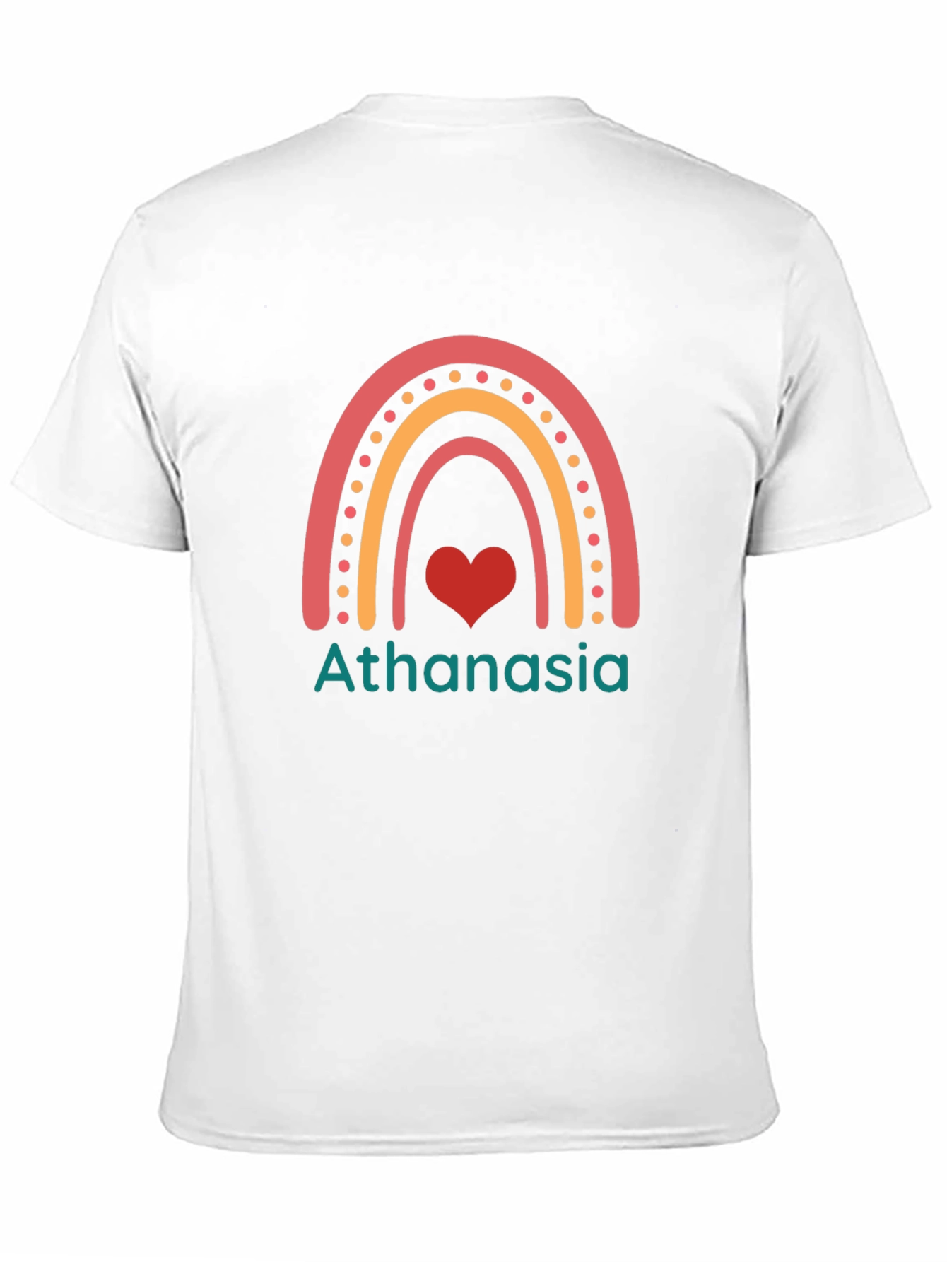 Athanasia Rainbow Heart Graphic T-Shirt