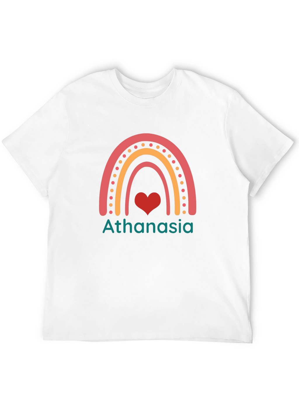 Athanasia Rainbow Heart Graphic T-Shirt