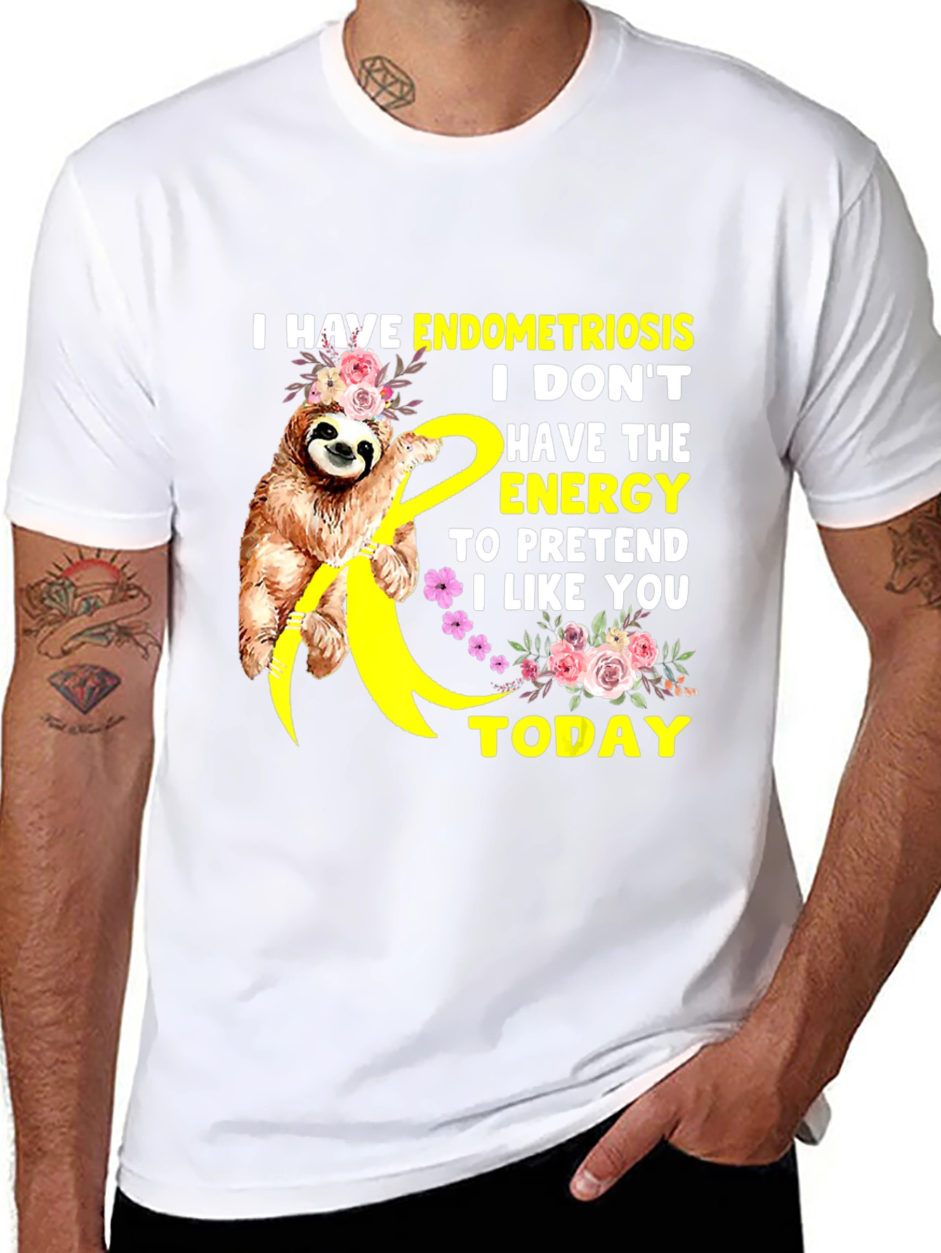 Endometriosis Sloth Tee - I Dont Have The Energy