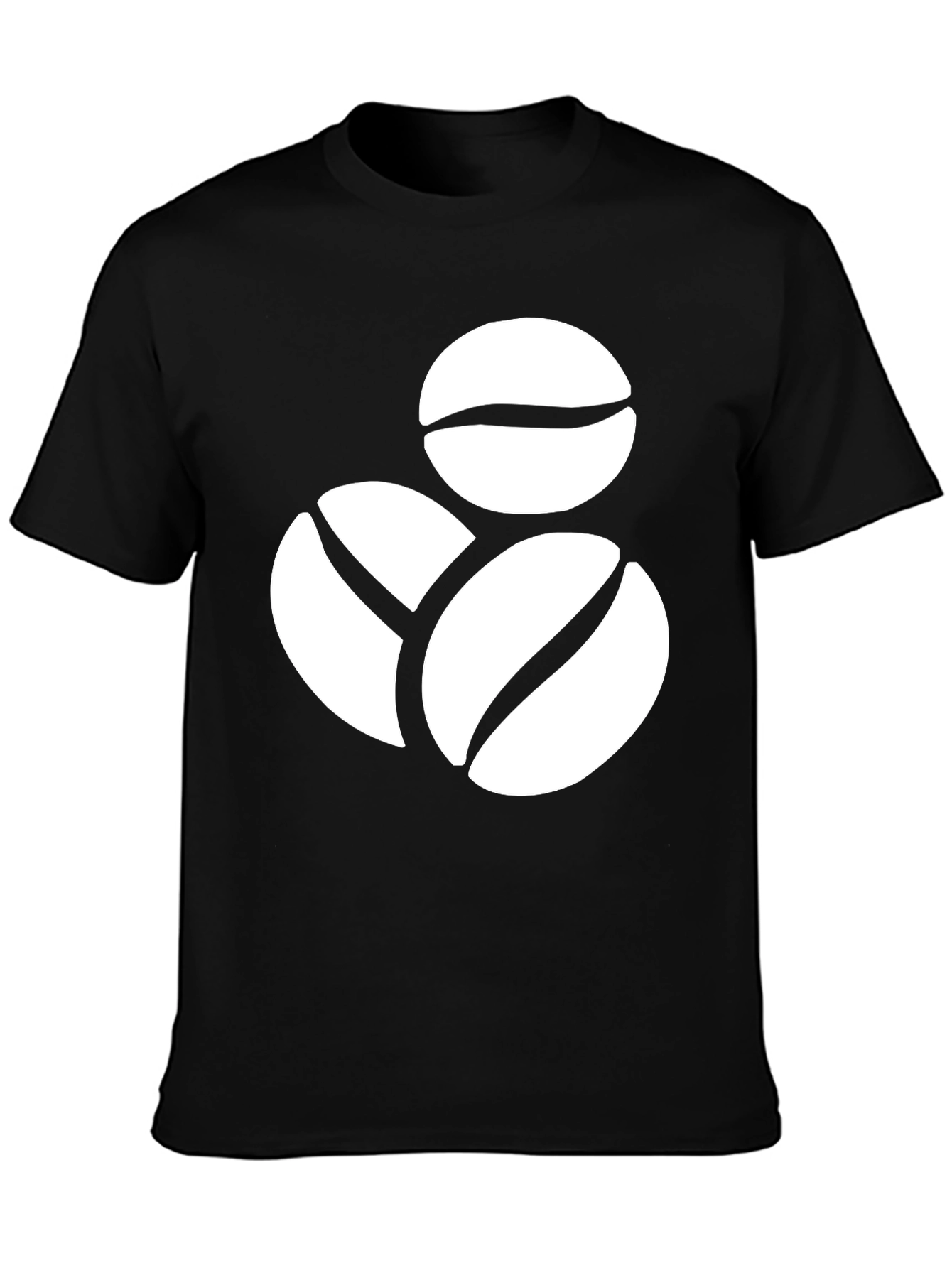 Coffee Bean Graphic Tee - Black Casual Shirt