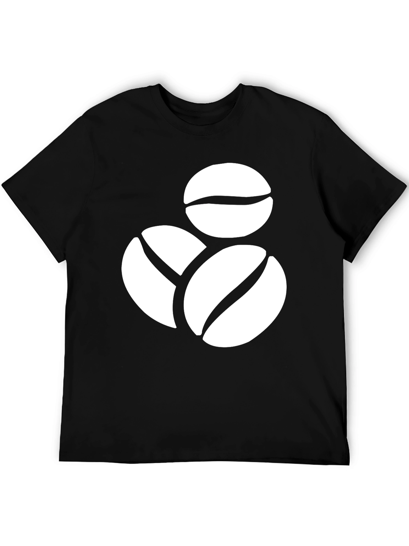 Coffee Bean Graphic Tee - Black Casual Shirt