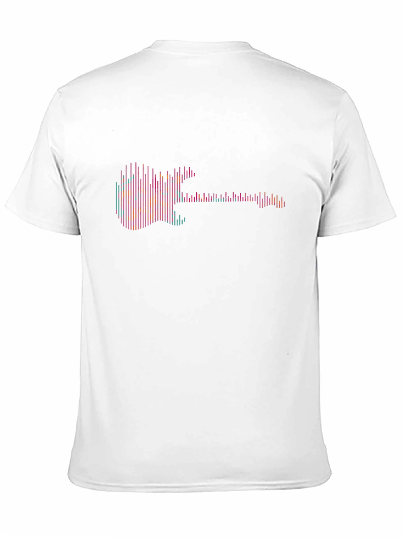 Abstract Guitar Graphic Tee - Black Cotton T-Shirt