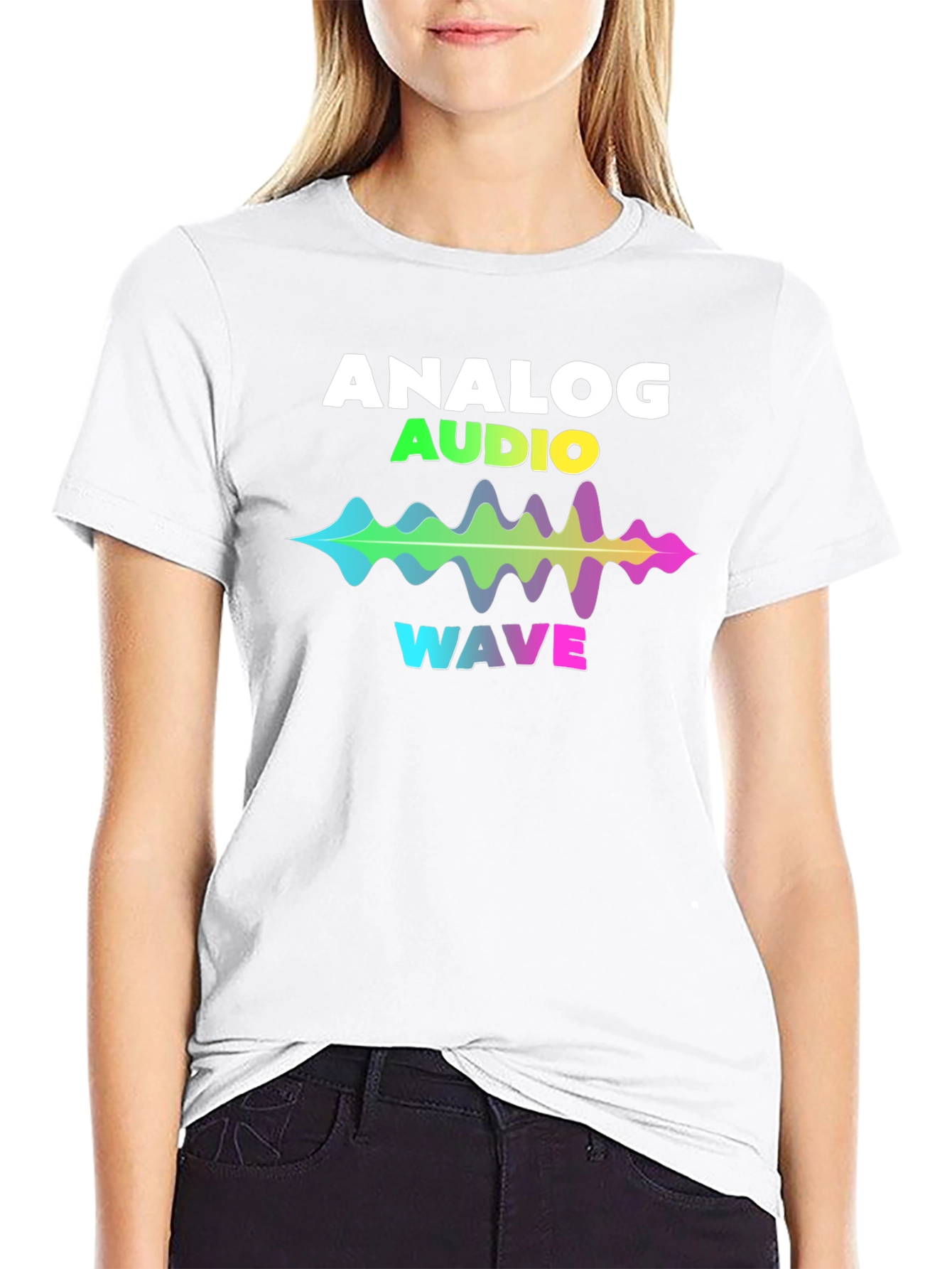 Analog Audio Wave T-Shirt - Vibrant Sound Graphic