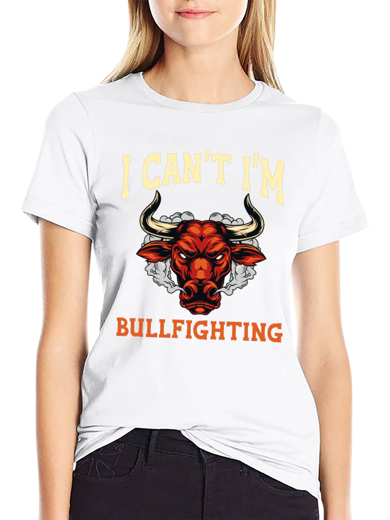 Bullfighting Graphic T-Shirt Funny Slogan Tee