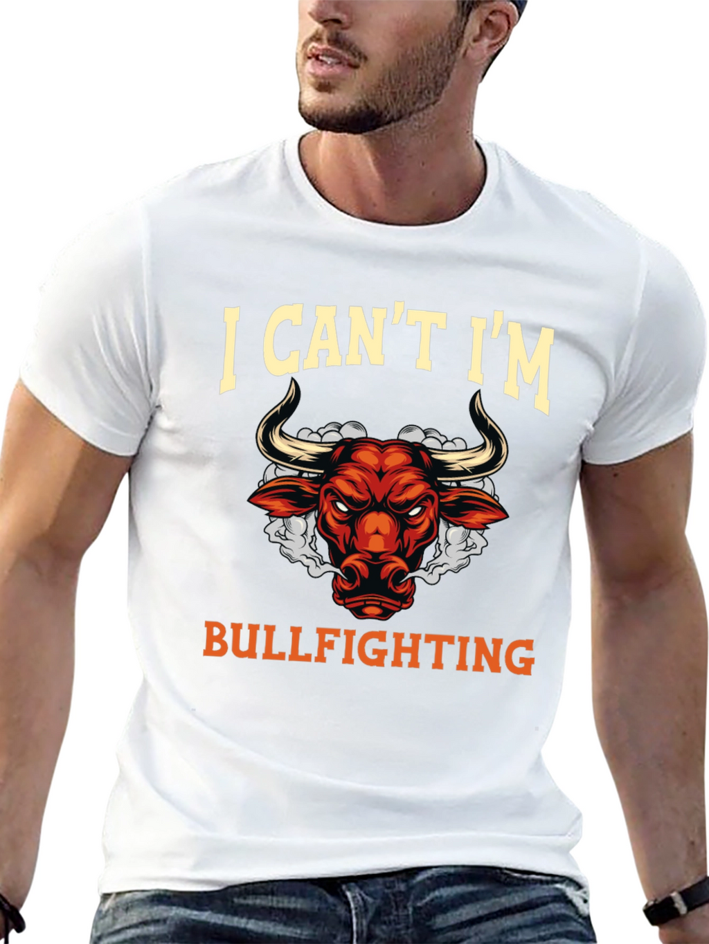 Bullfighting Graphic T-Shirt Funny Slogan Tee
