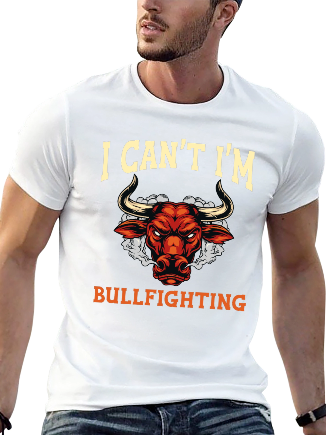 Bullfighting Graphic T-Shirt Funny Slogan Tee