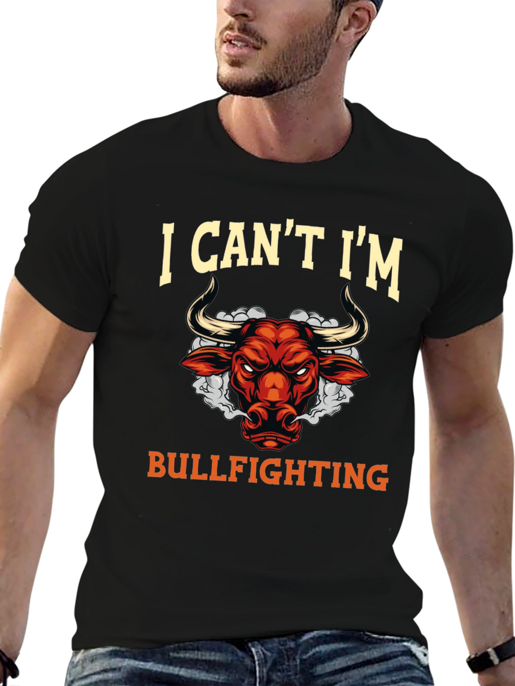 Bullfighting Graphic T-Shirt Funny Slogan Tee