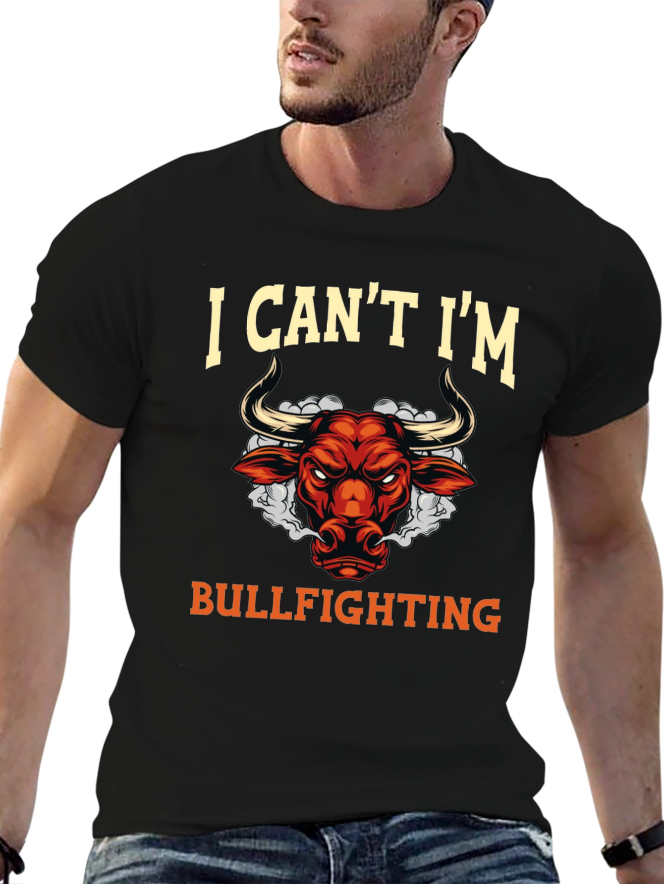 Bullfighting Graphic T-Shirt Funny Slogan Tee