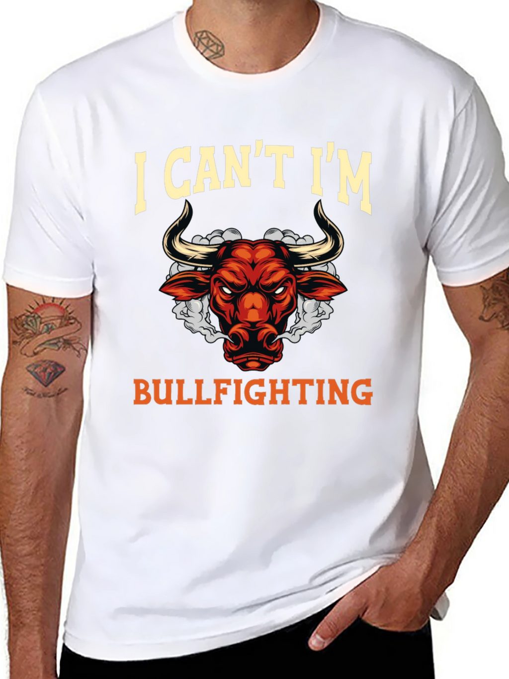 Bullfighting Graphic T-Shirt Funny Slogan Tee