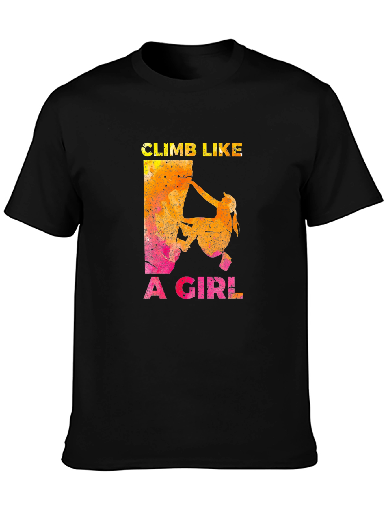 Climb Like A Girl Black T-Shirt
