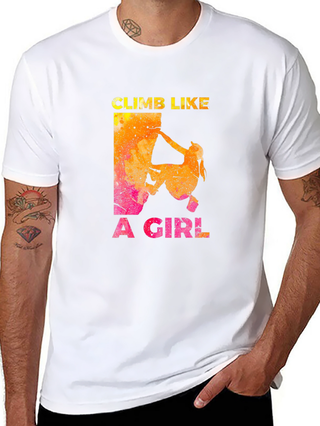 Climb Like A Girl Black T-Shirt