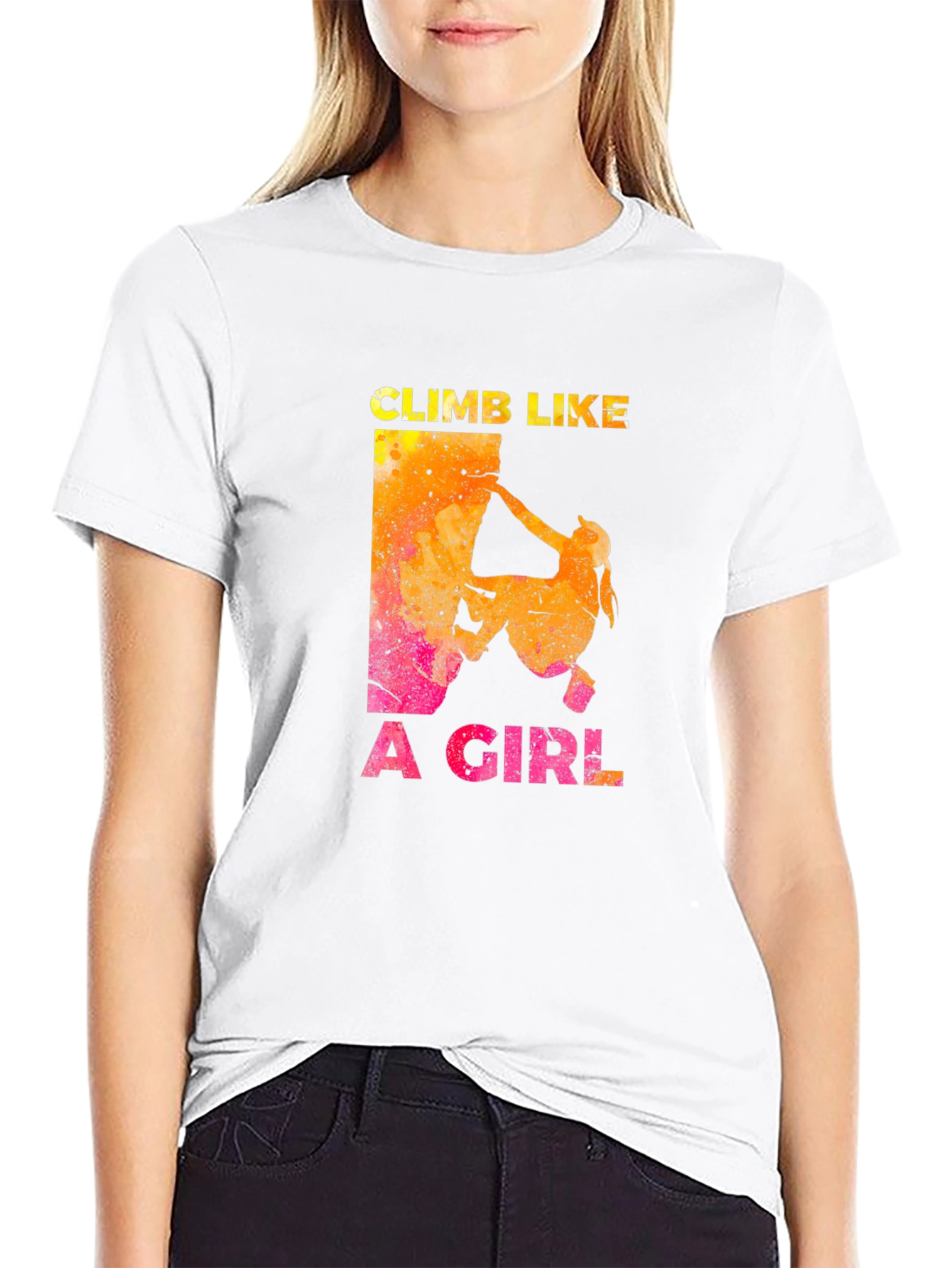 Climb Like A Girl Black T-Shirt