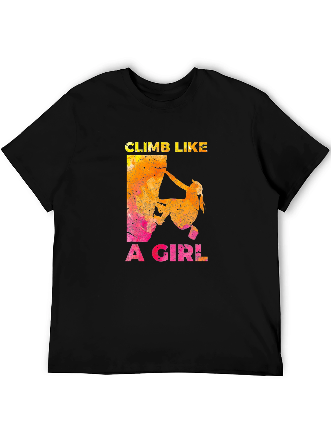 Climb Like A Girl Black T-Shirt