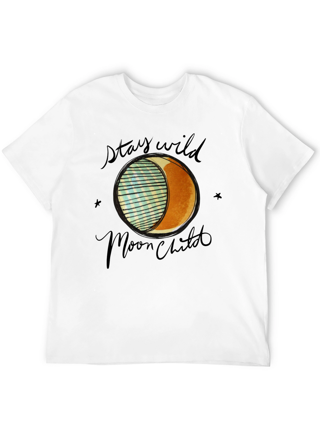 Stay Wild Moon Child Black Graphic Tee