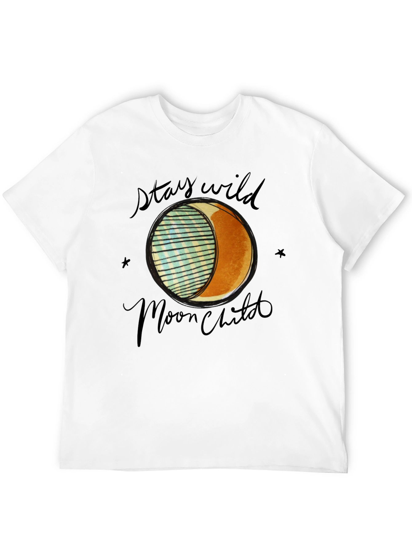 Stay Wild Moon Child Black Graphic Tee