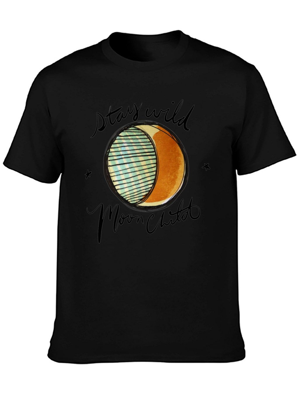 Stay Wild Moon Child Black Graphic Tee