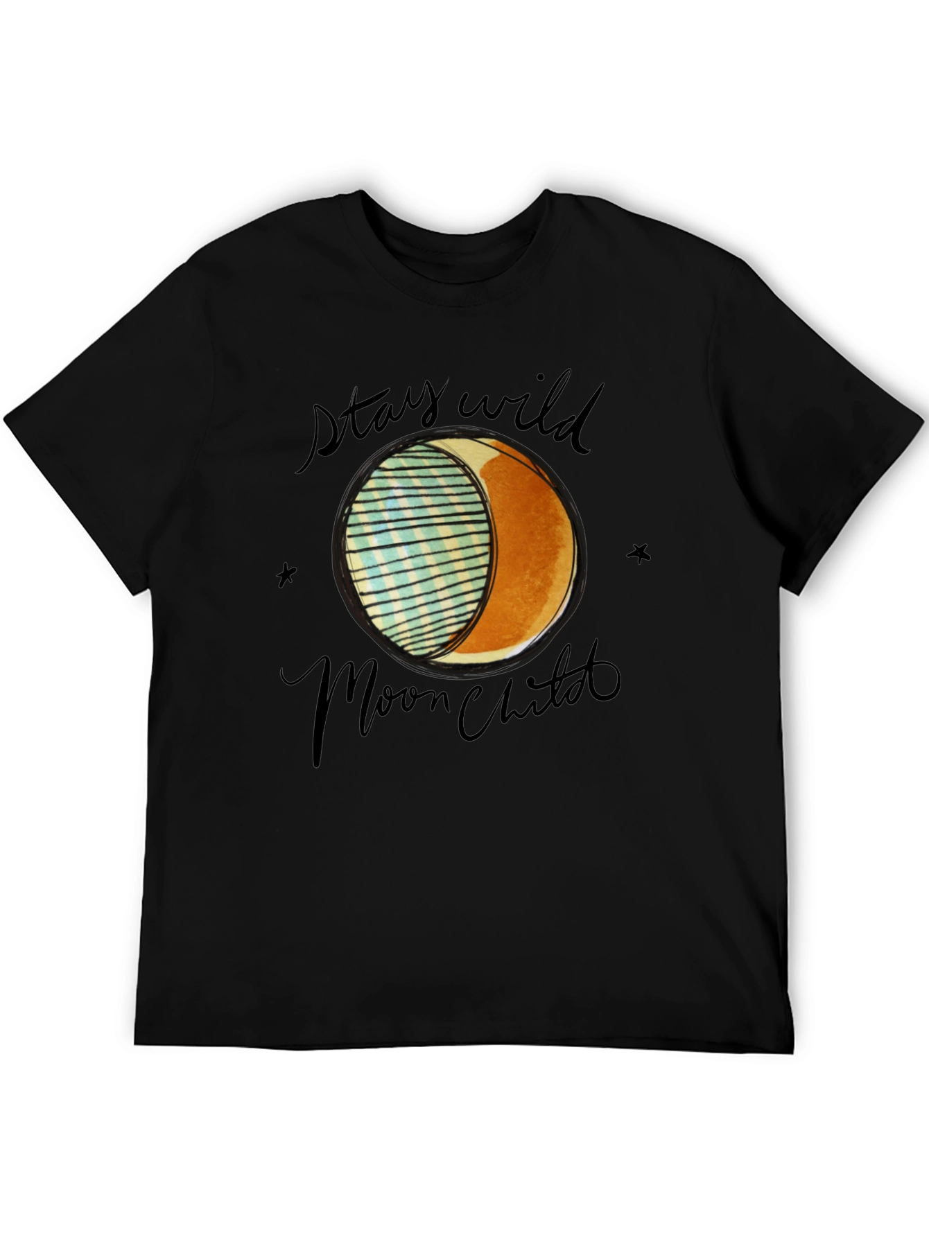 Stay Wild Moon Child Black Graphic Tee