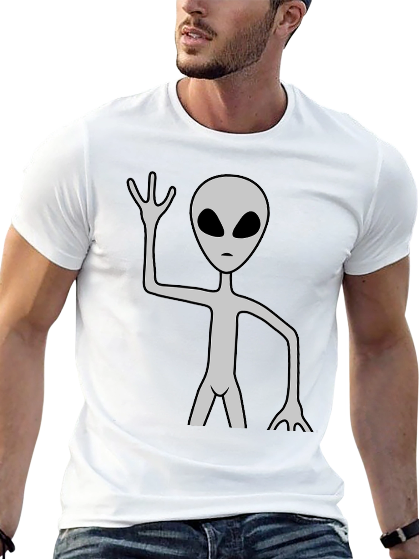 Alien Graphic Tee - Mens Black T-Shirt