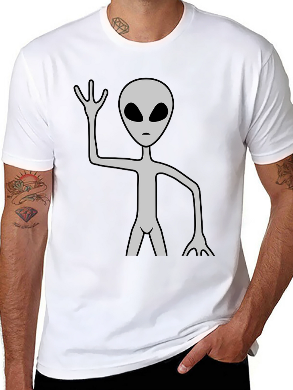 Alien Graphic Tee - Mens Black T-Shirt