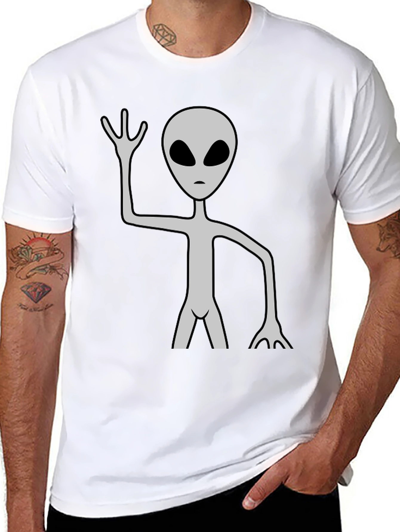 Alien Graphic Tee - Mens Black T-Shirt