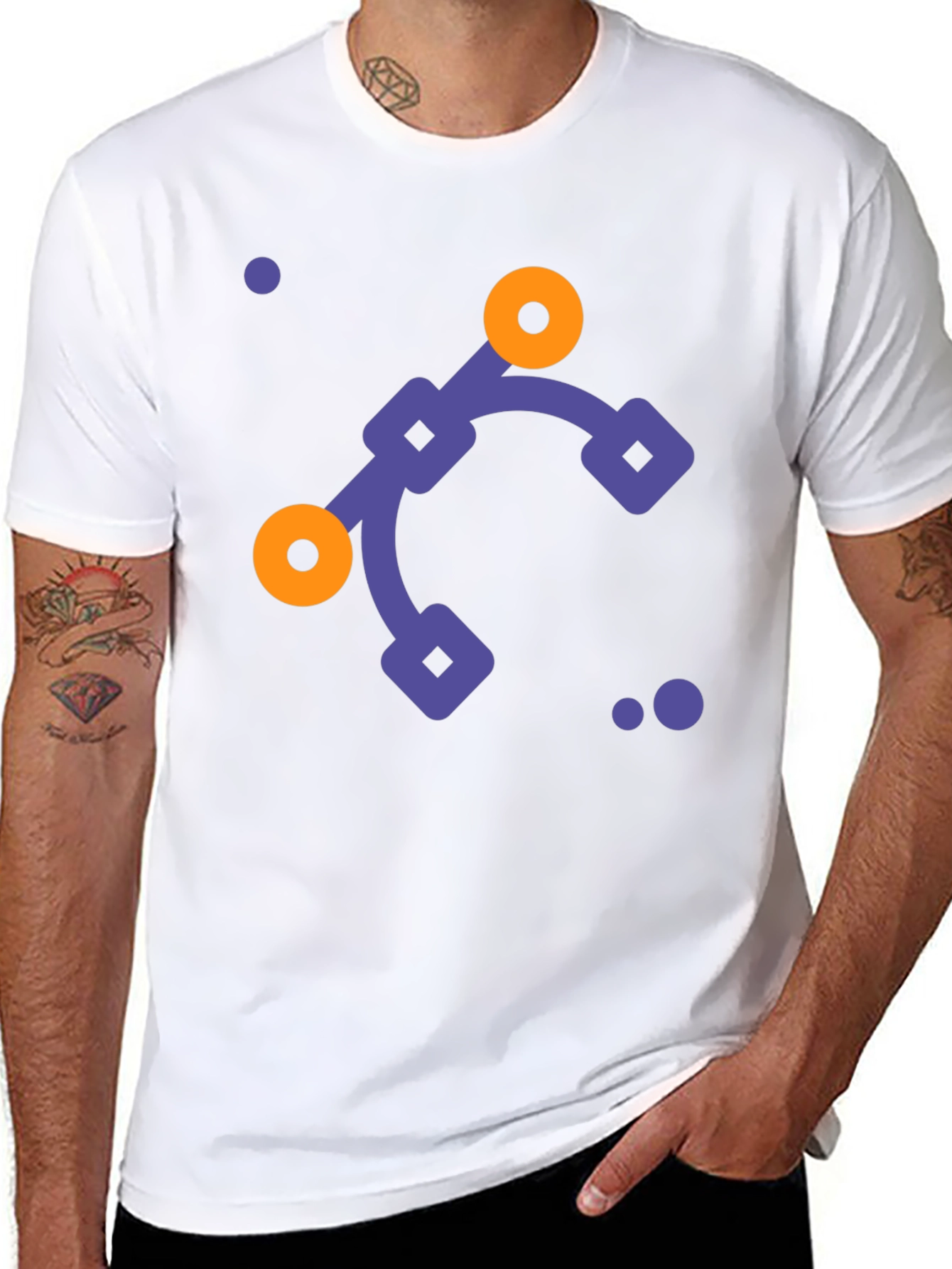 Modern Graphic Tee - Design Vector Black T-Shirt