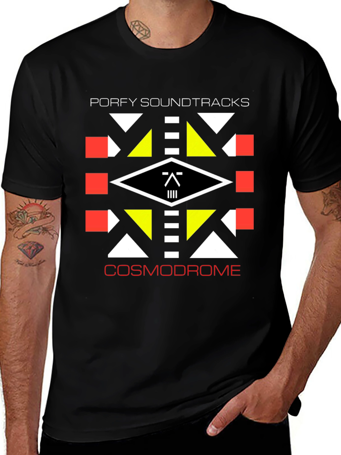 Porfy Soundtracks Cosmodrome Graphic Tee - Black Cotton