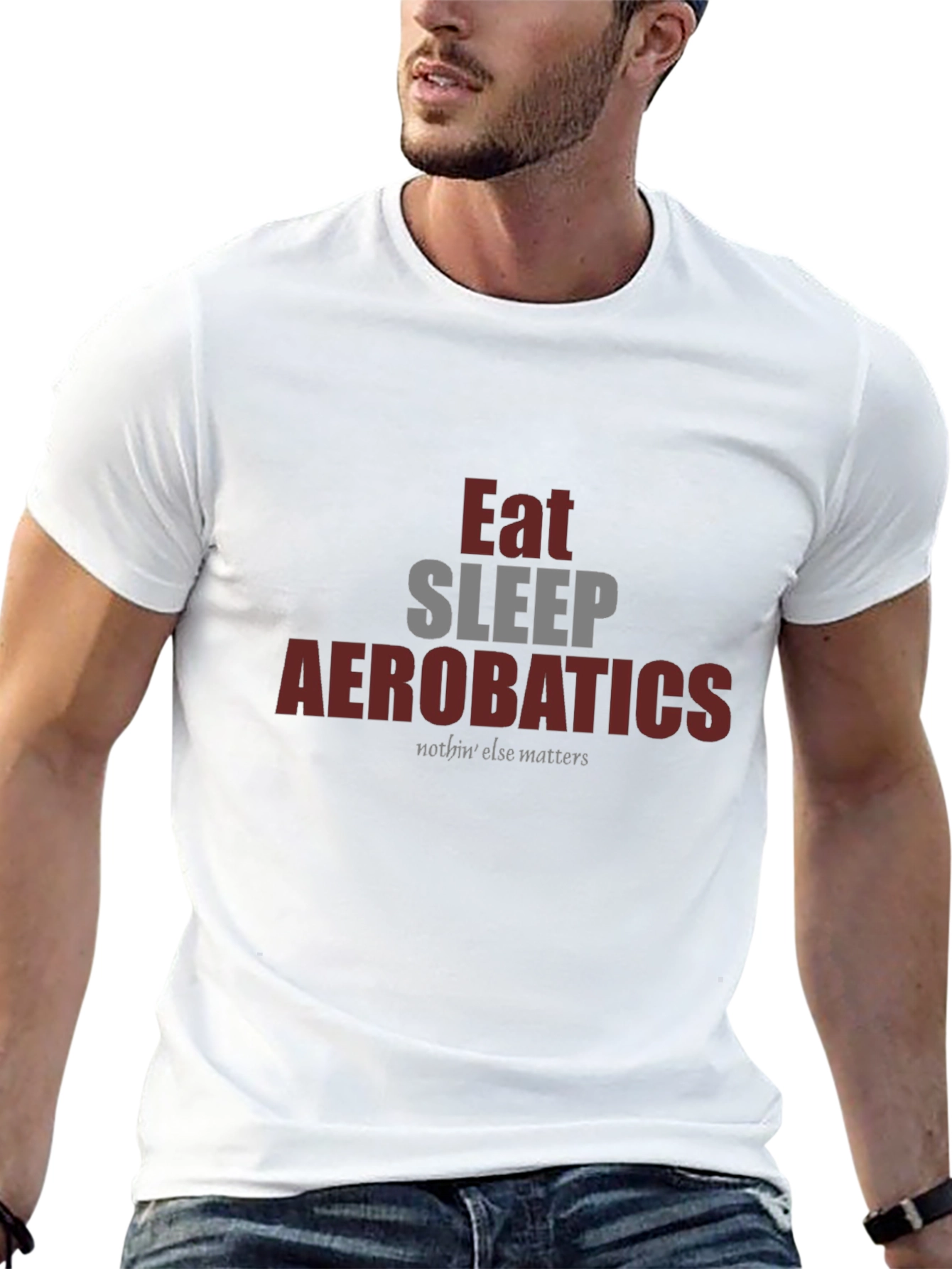 Eat Sleep Aerobatics T-Shirt - Funny Gymnast Tee