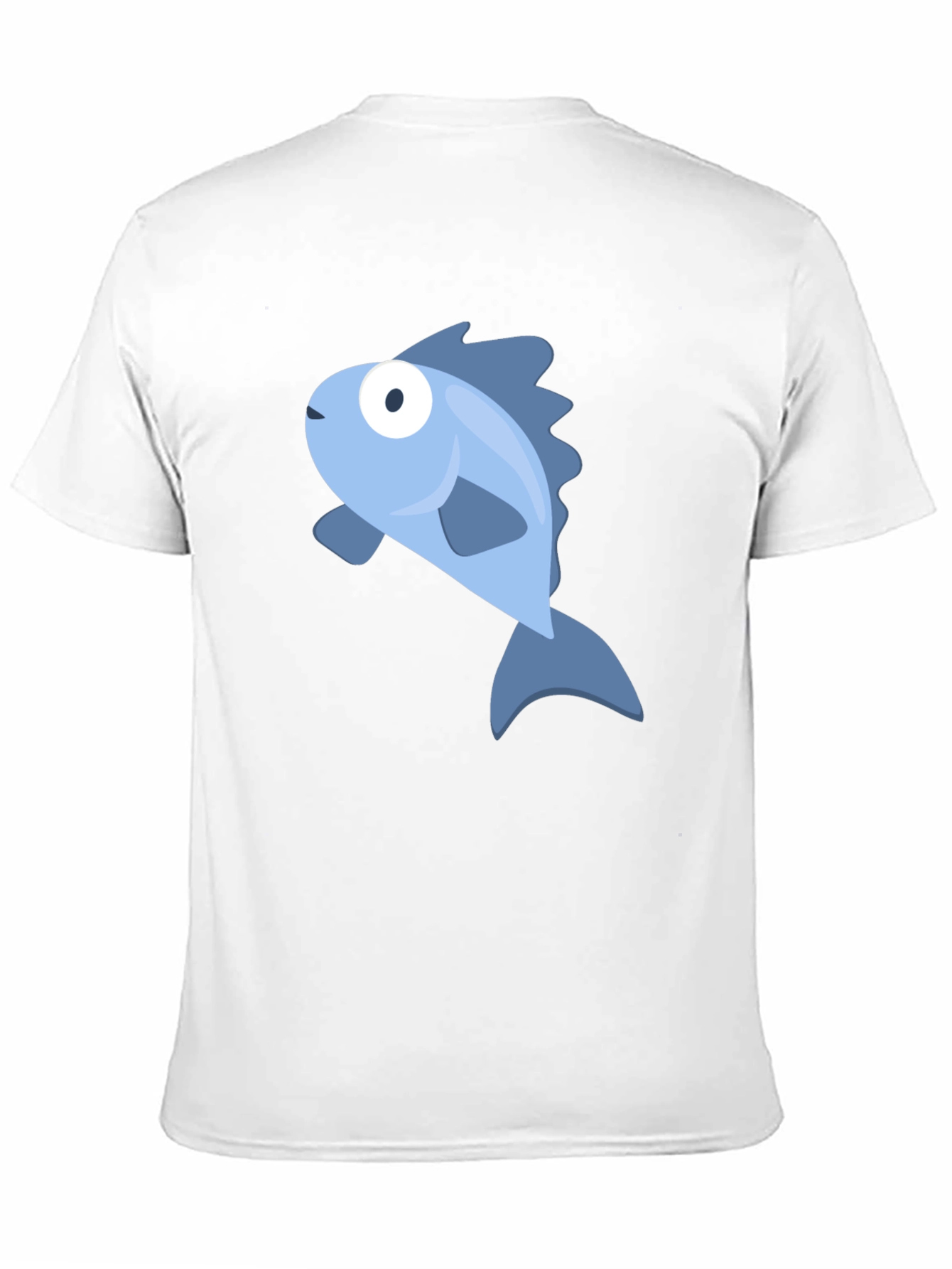 Blue Fish Graphic Black T-Shirt