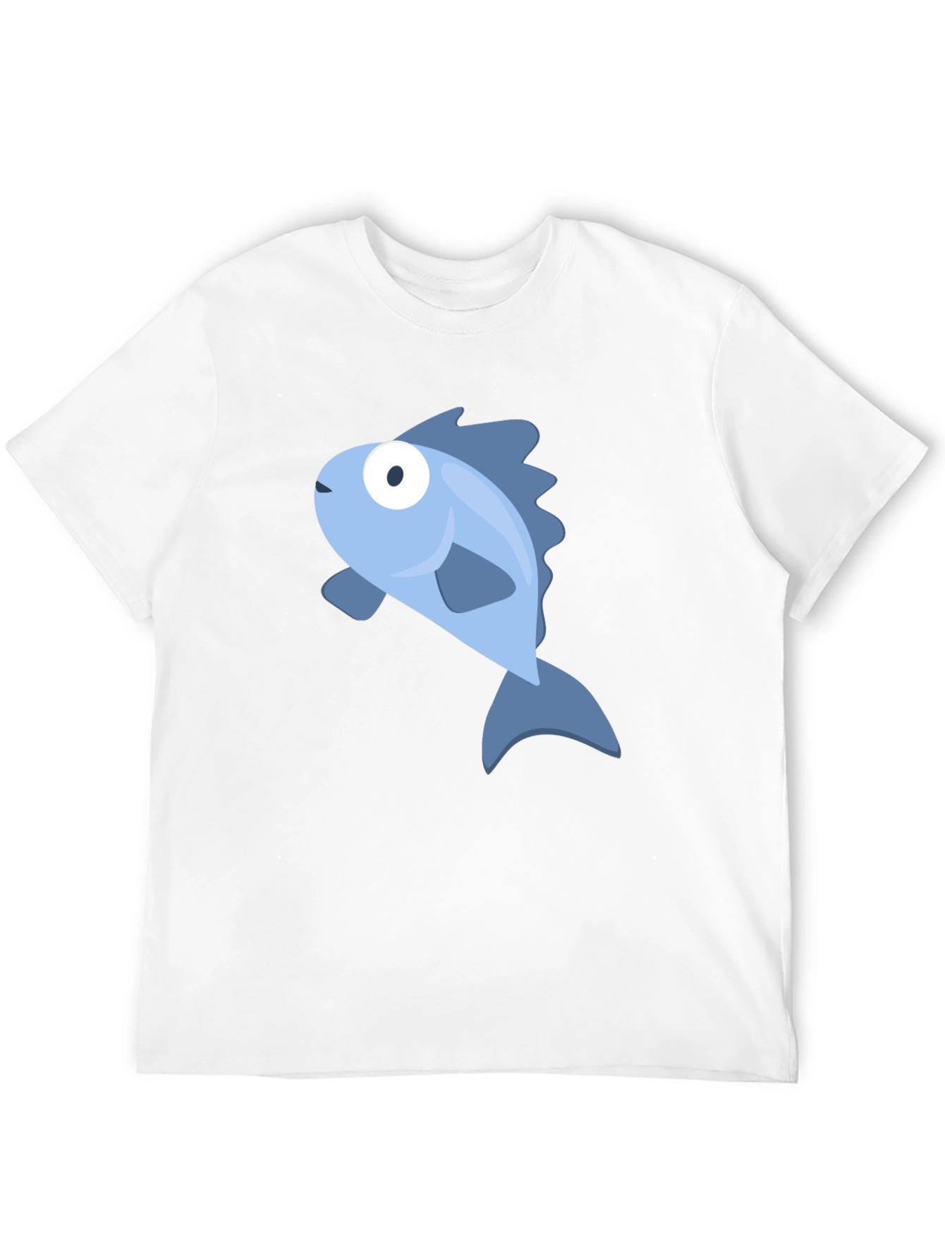 Blue Fish Graphic Black T-Shirt