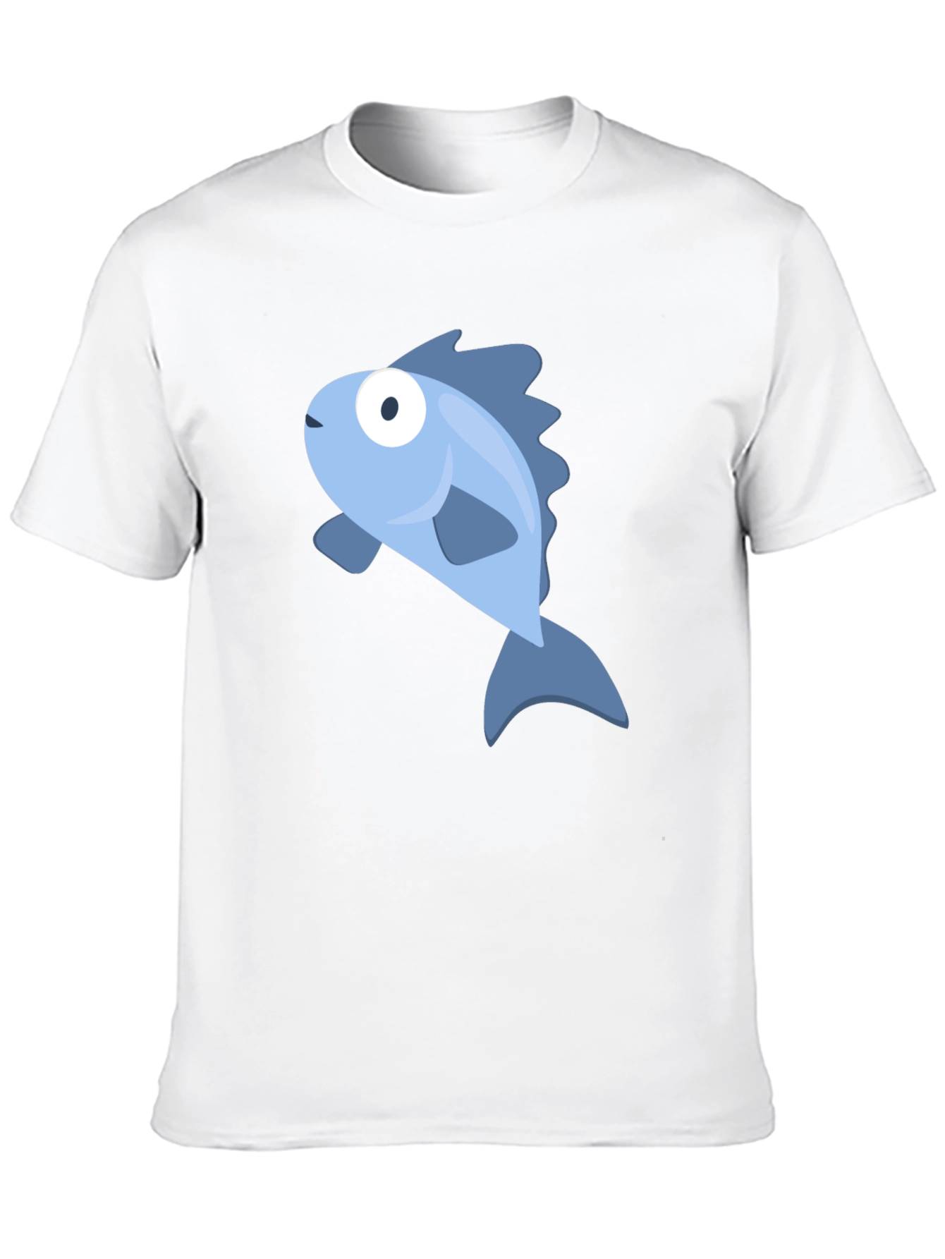 Blue Fish Graphic Black T-Shirt