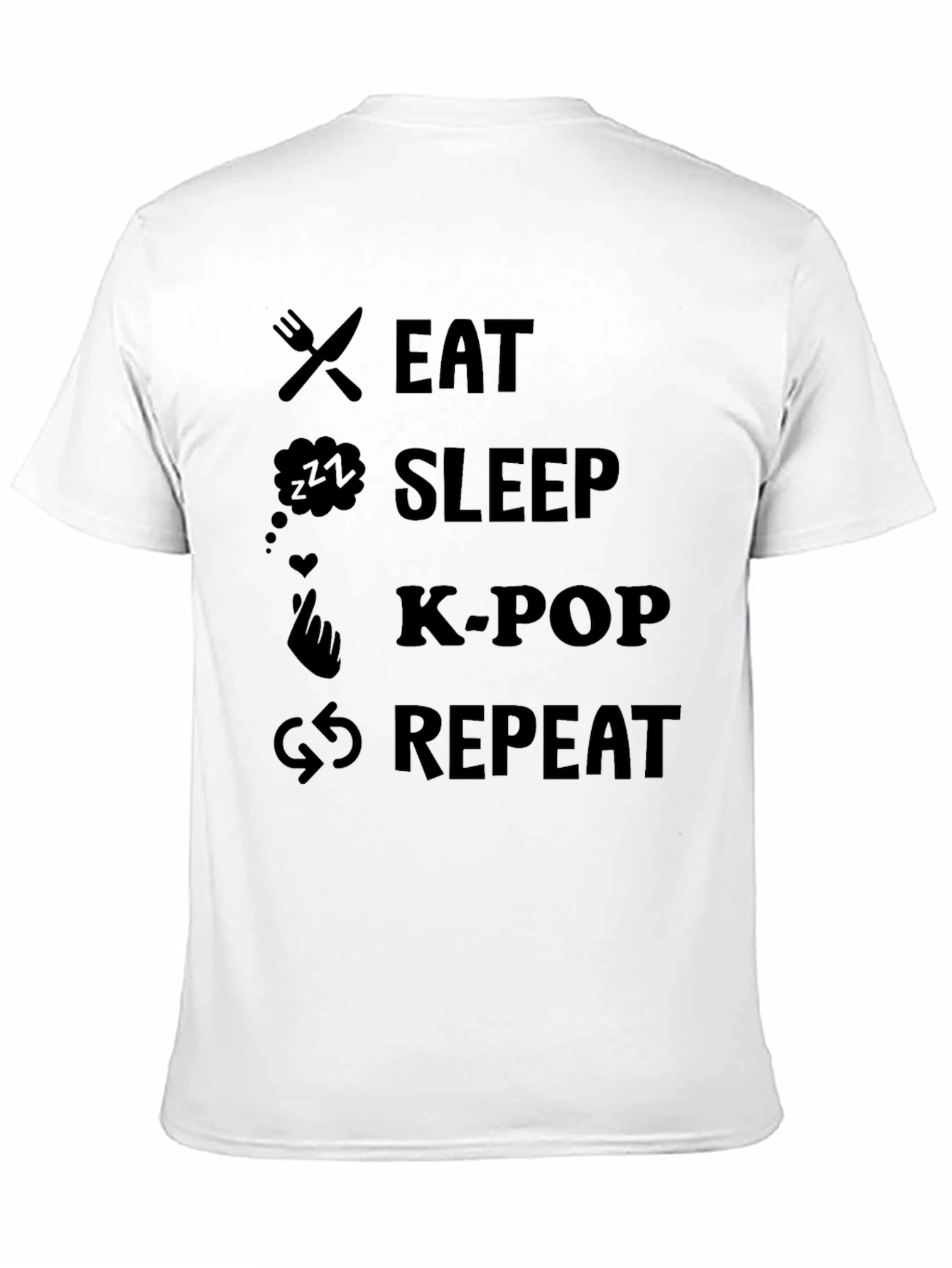 Eat Sleep K-Pop Repeat Graphic Tee