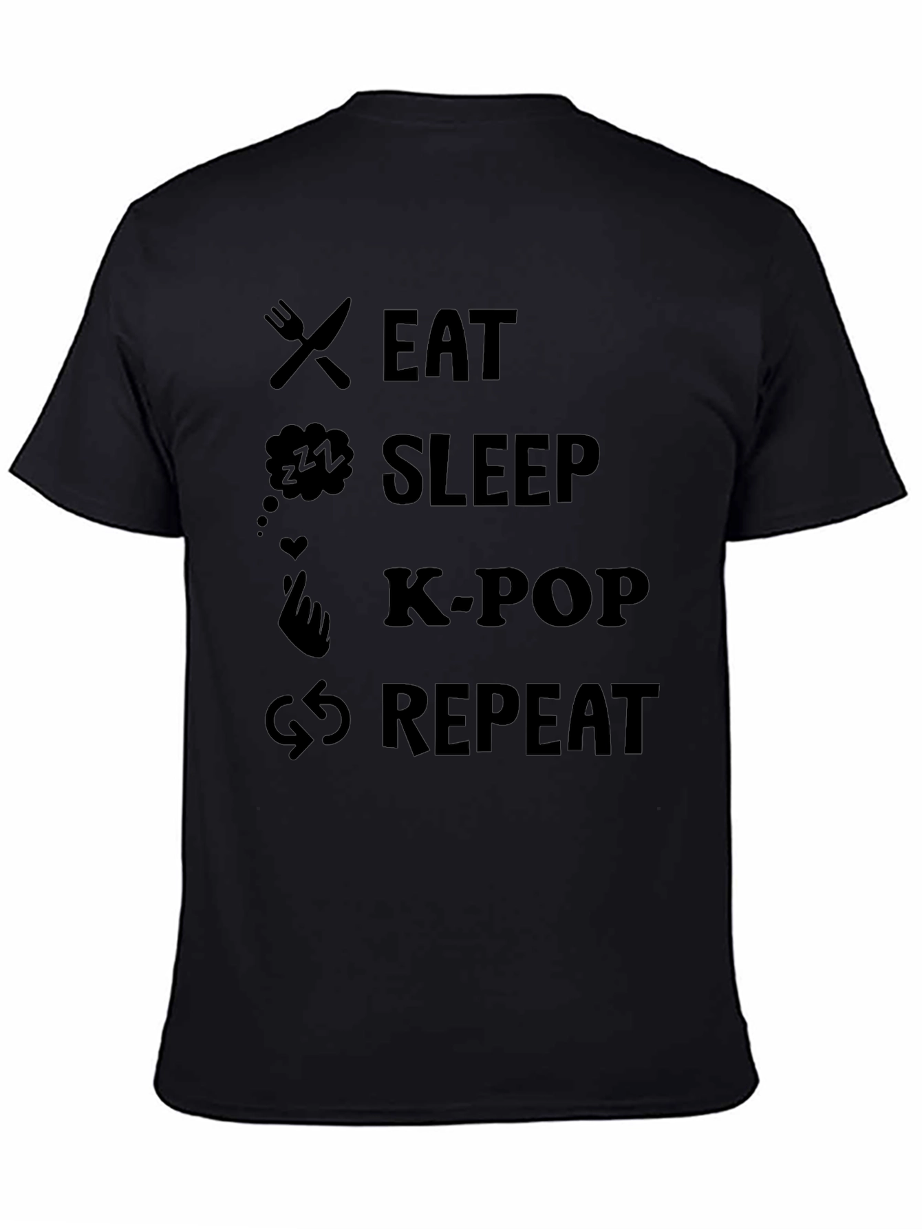 Eat Sleep K-Pop Repeat Graphic Tee