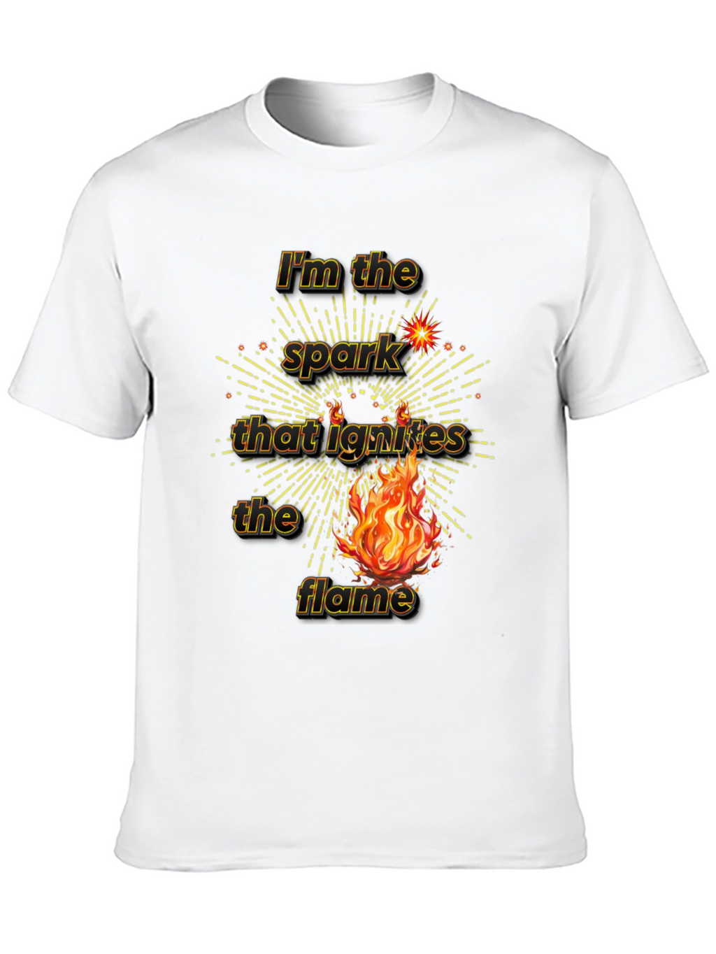 Spark Ignites Flame Graphic Tee - Black