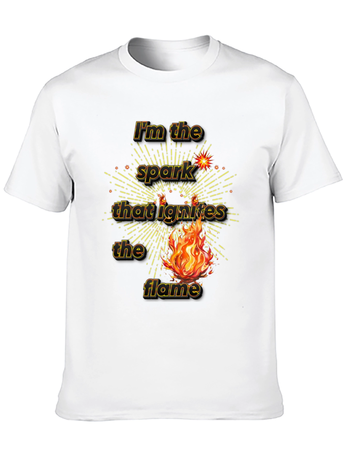 Spark Ignites Flame Graphic Tee - Black