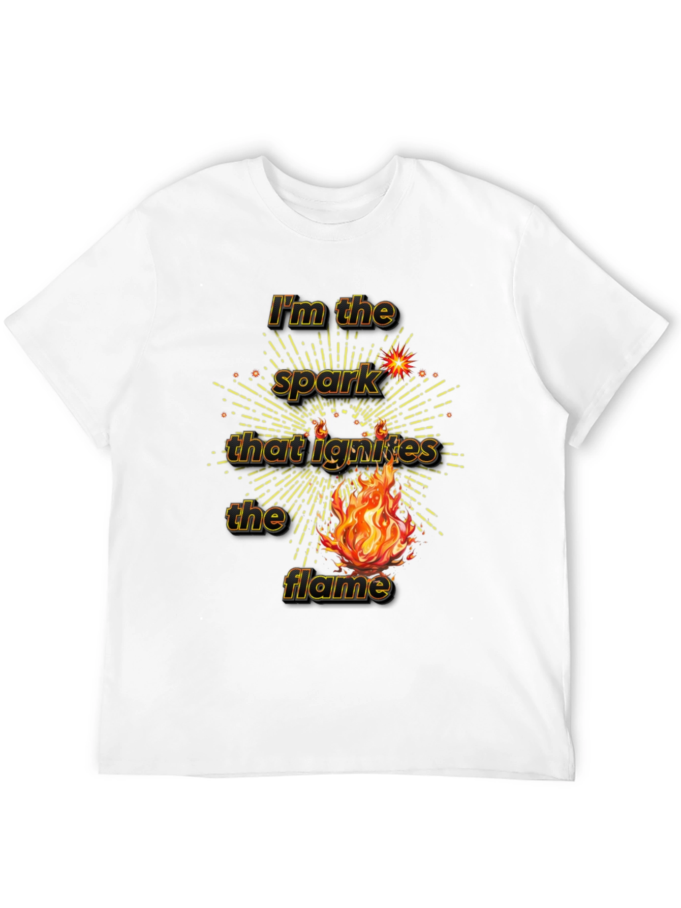 Spark Ignites Flame Graphic Tee - Black