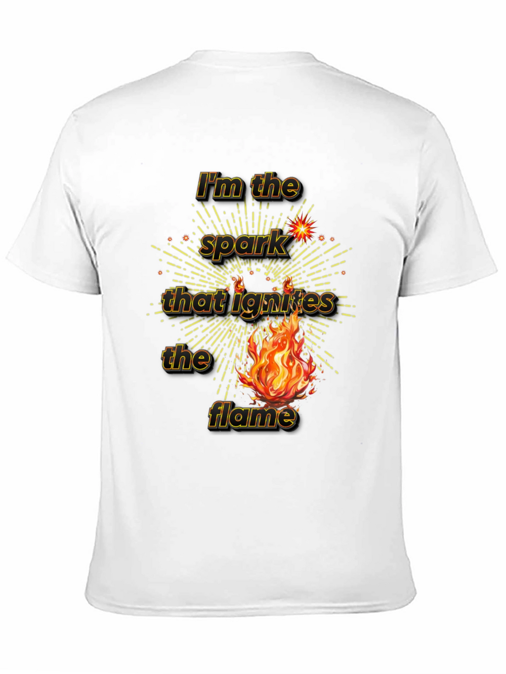 Spark Ignites Flame Graphic Tee - Black