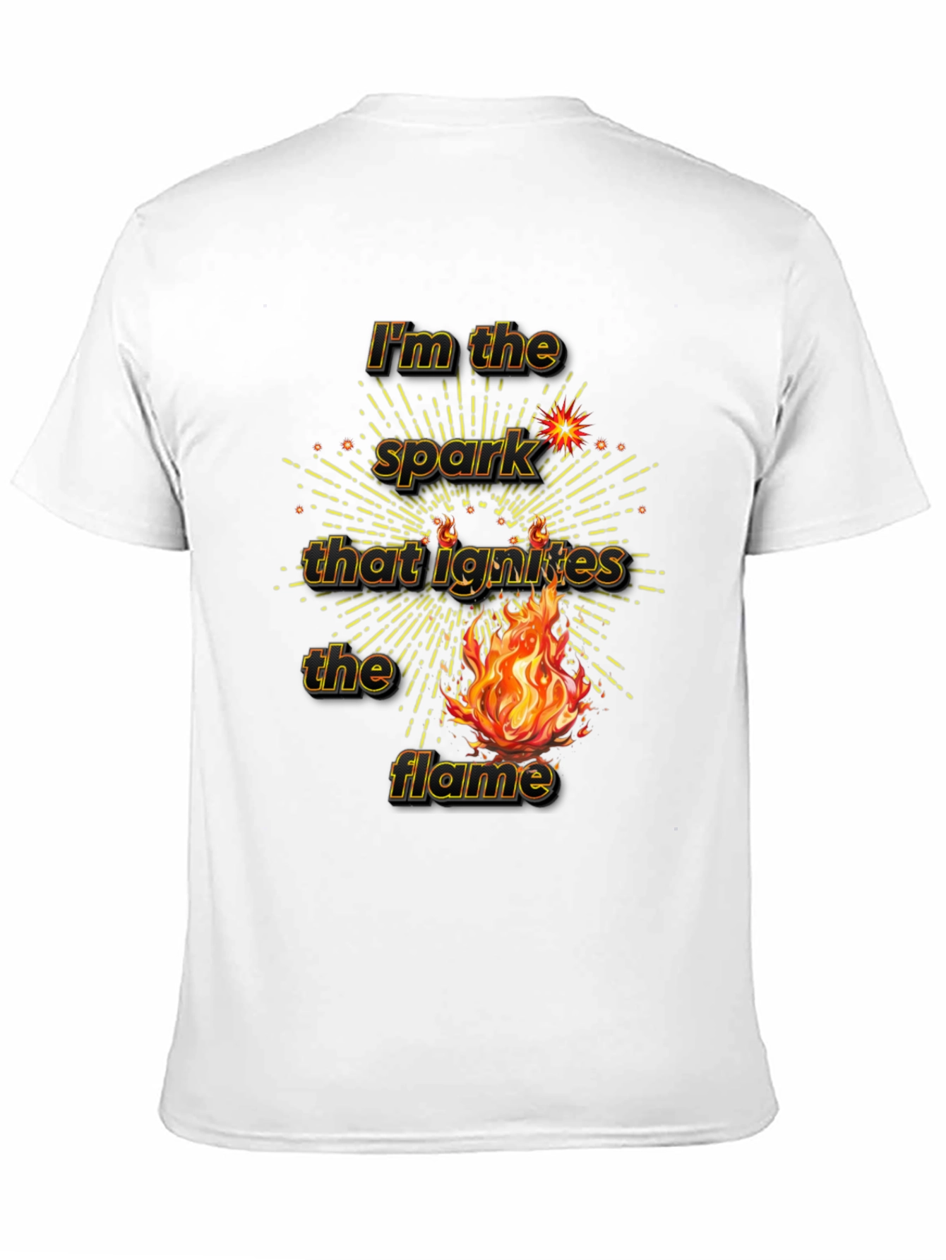 Spark Ignites Flame Graphic Tee - Black