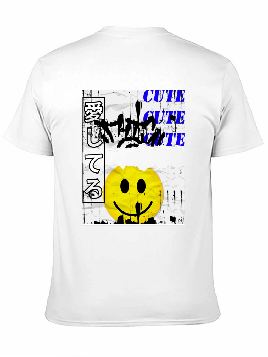 Edgy Graphic Print Black Tee