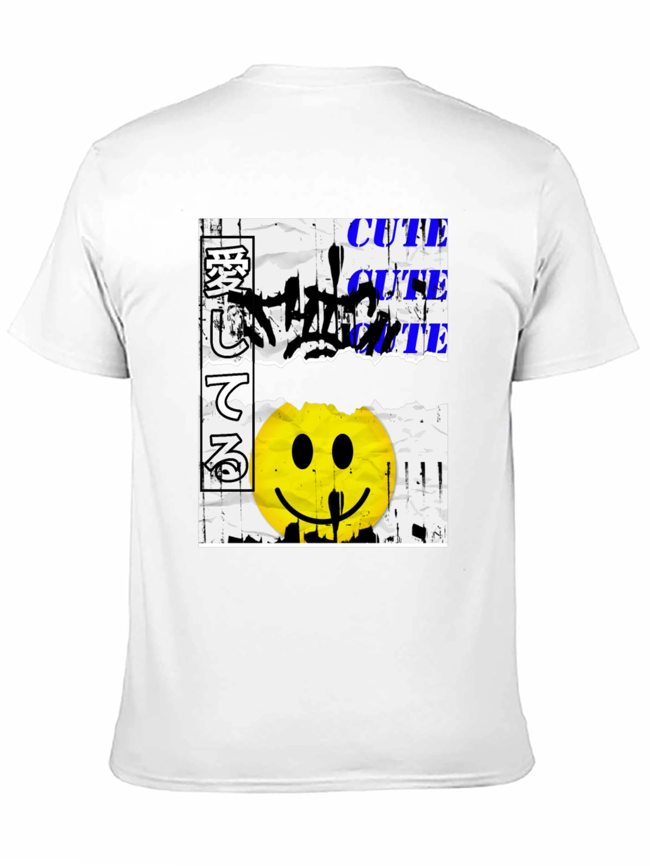 Edgy Graphic Print Black Tee