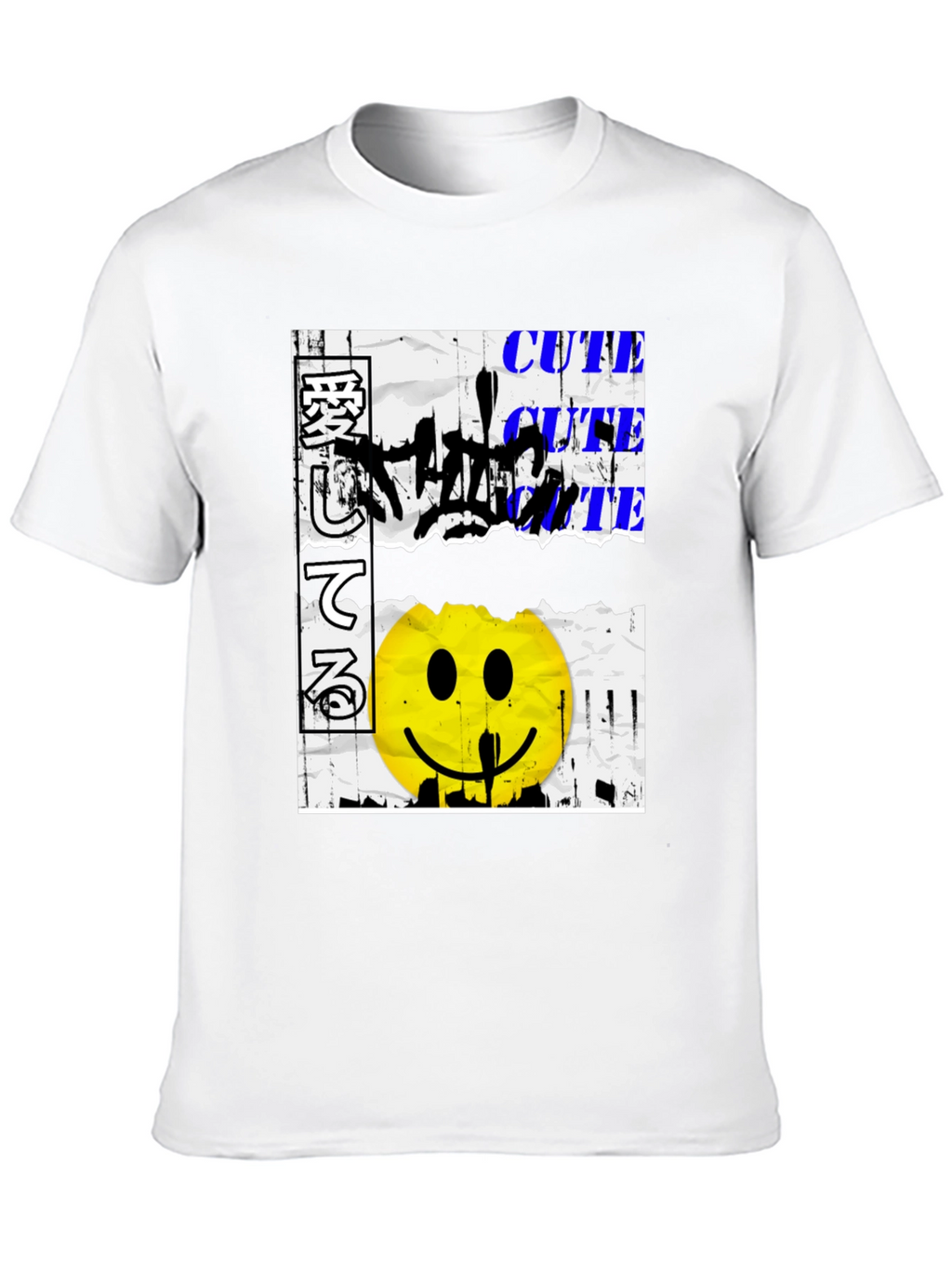 Edgy Graphic Print Black Tee