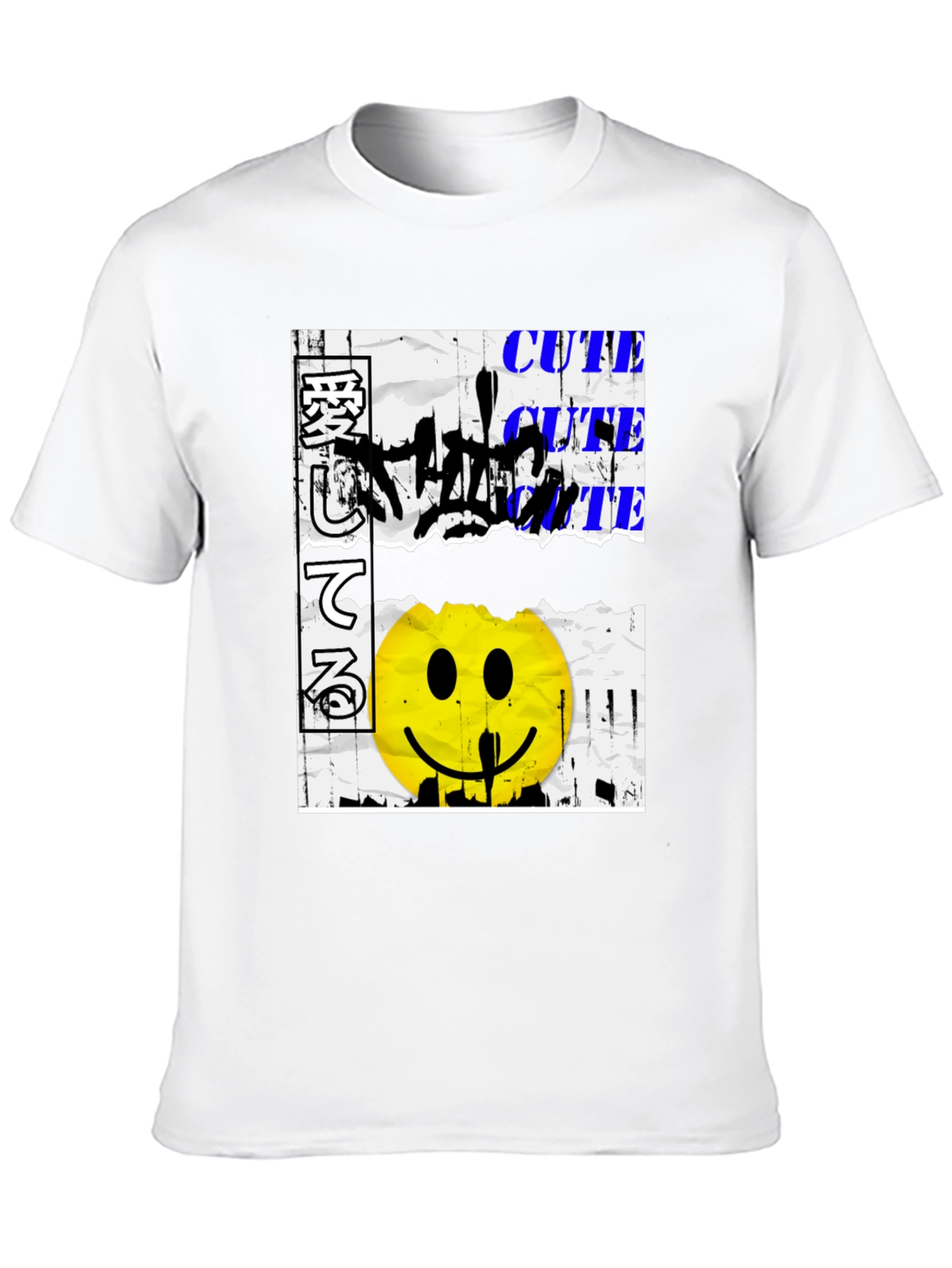 Edgy Graphic Print Black Tee