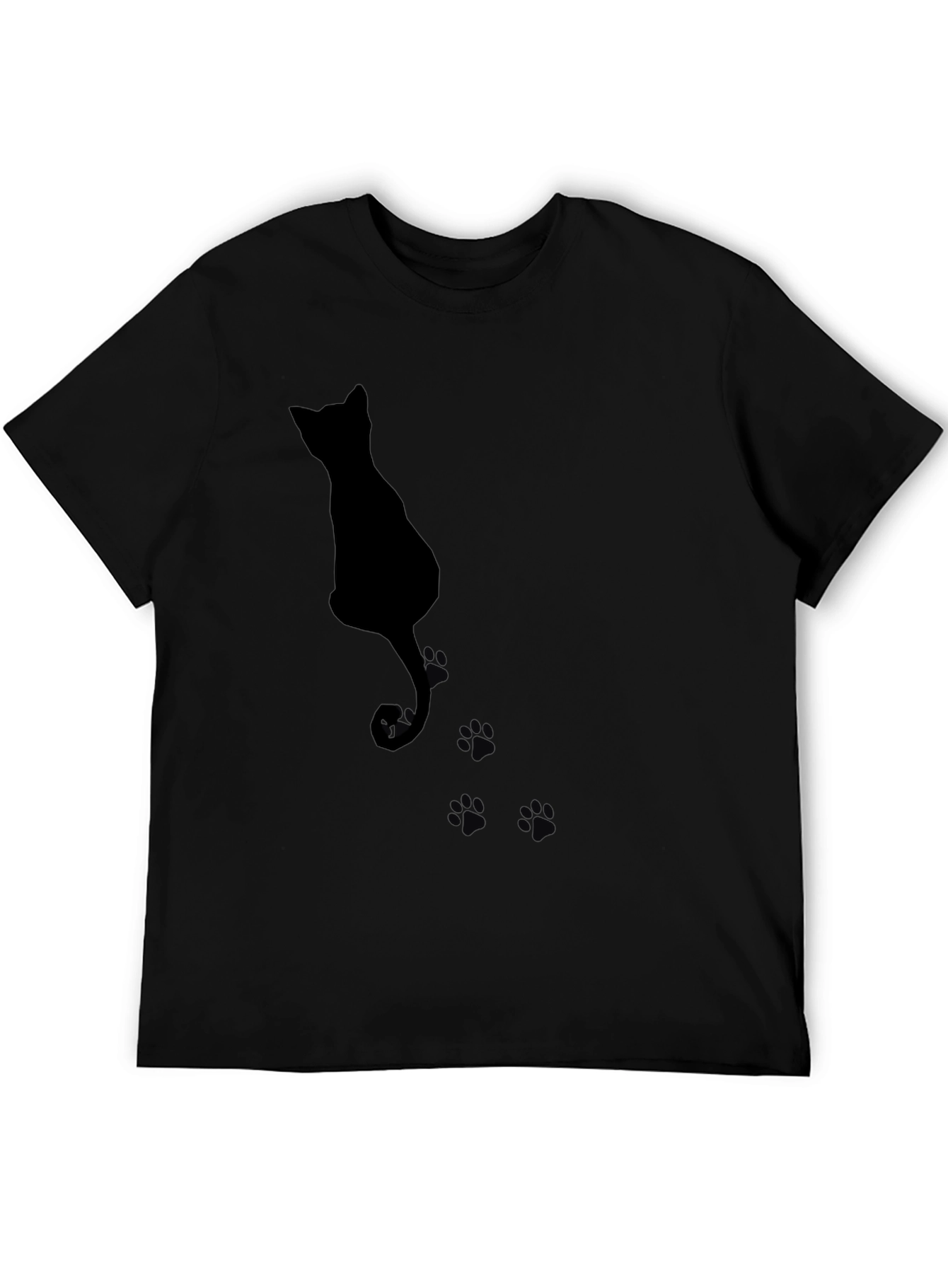 Black Cat Silhouette T-Shirt for Cat Lovers