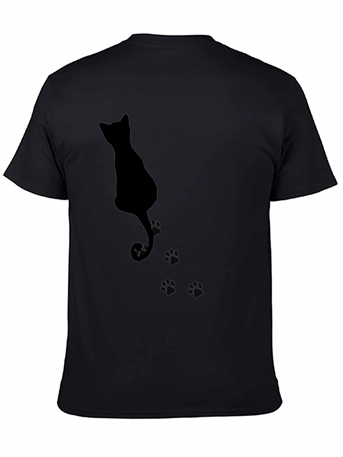 Black Cat Silhouette T-Shirt for Cat Lovers